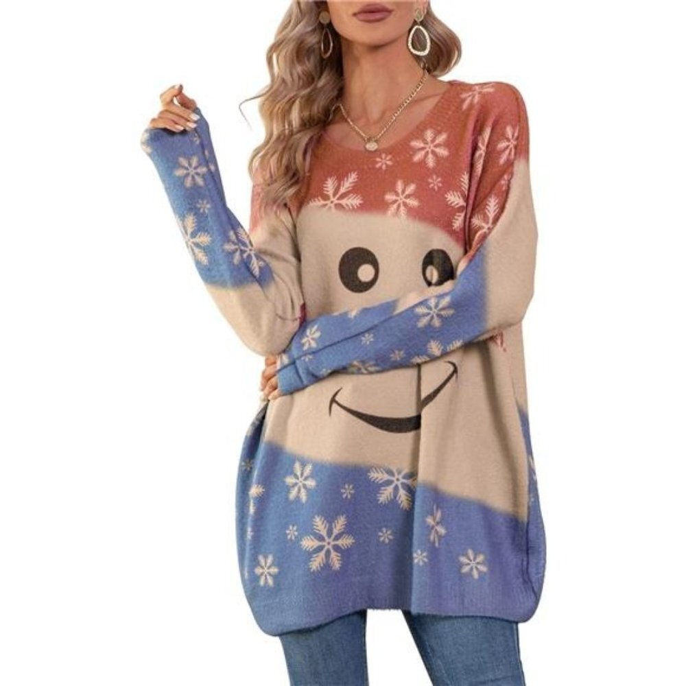 Oversized Pullover Sweaters Women Sweater Graphic Casual Loose Long Sleeve Knit